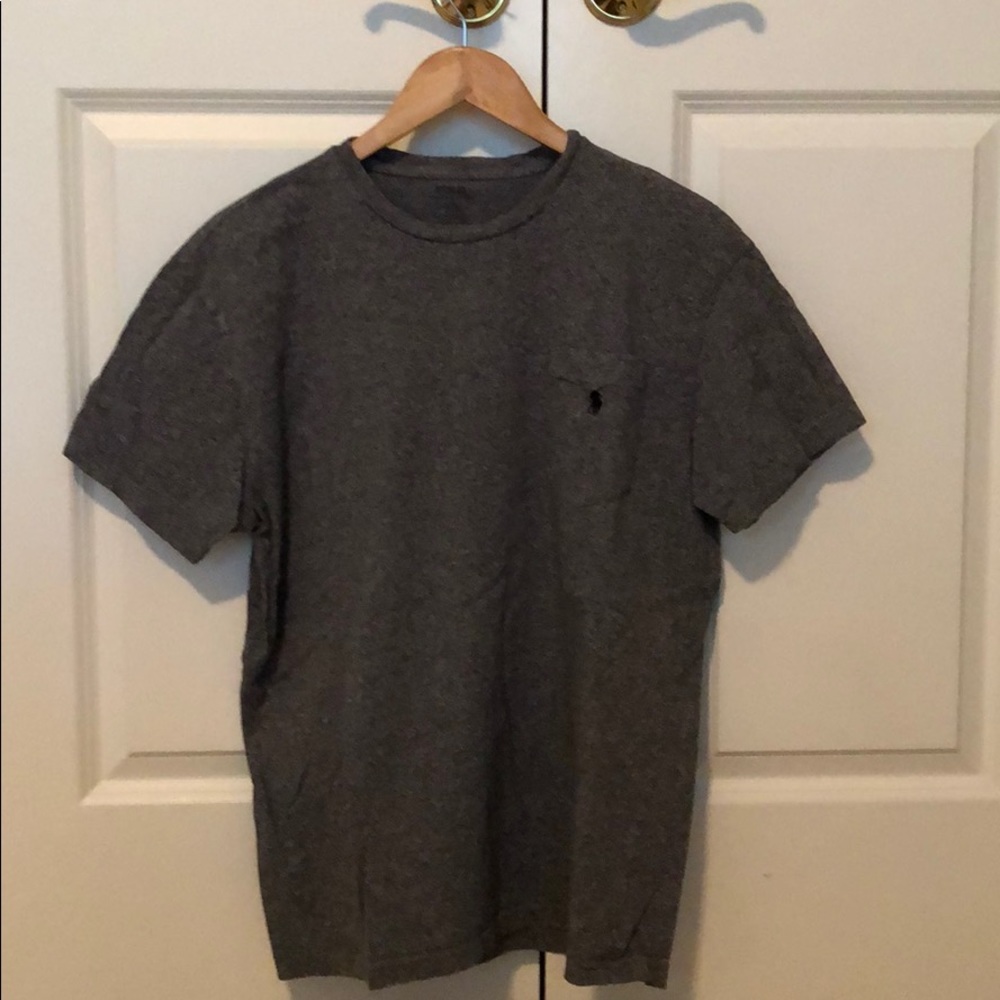 Grey Polo pocket t-shirt